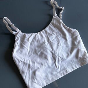Alphalete Crop Tank Top in White